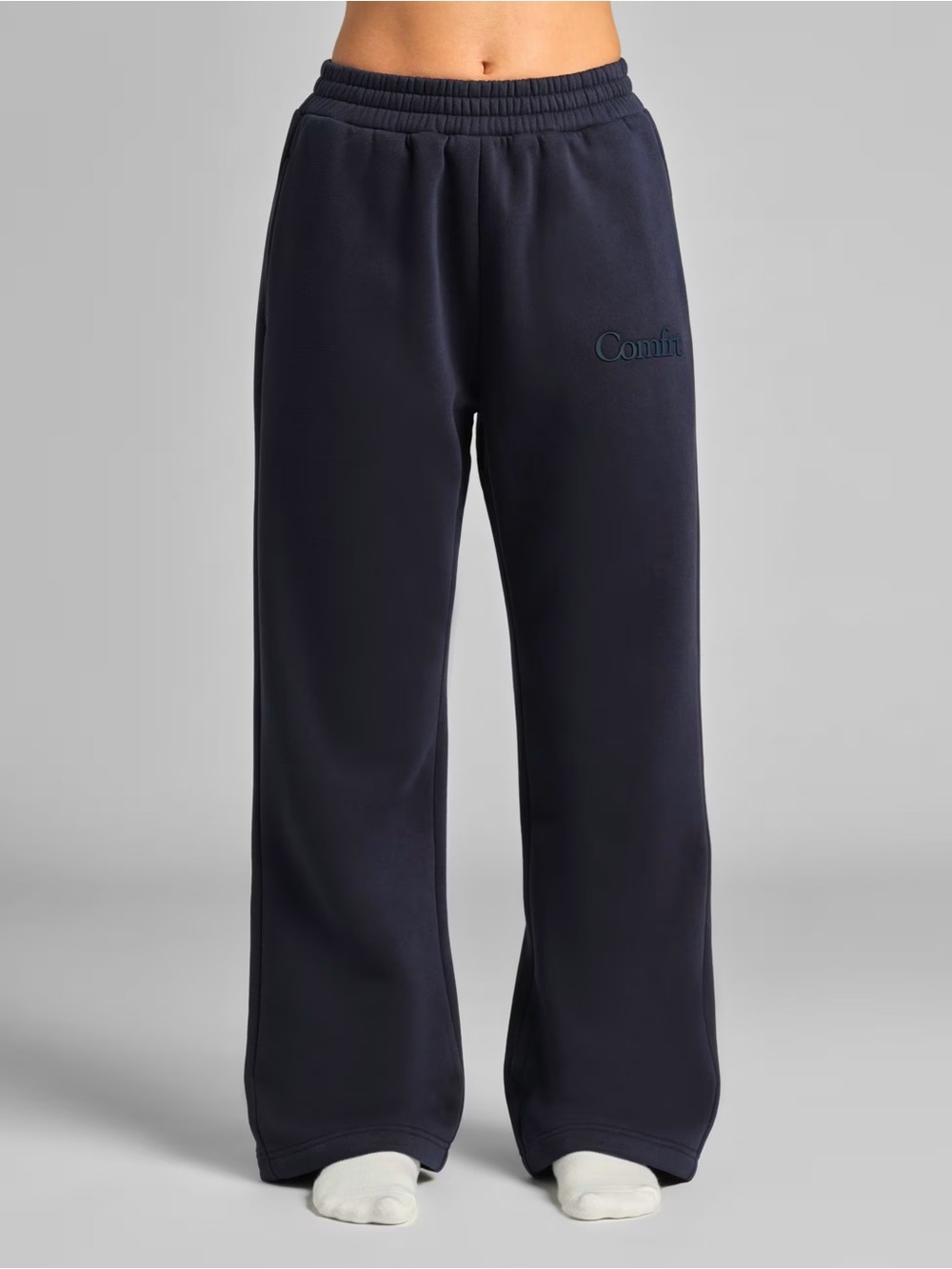 Minimalist Straight Leg Sweatpants - Navy